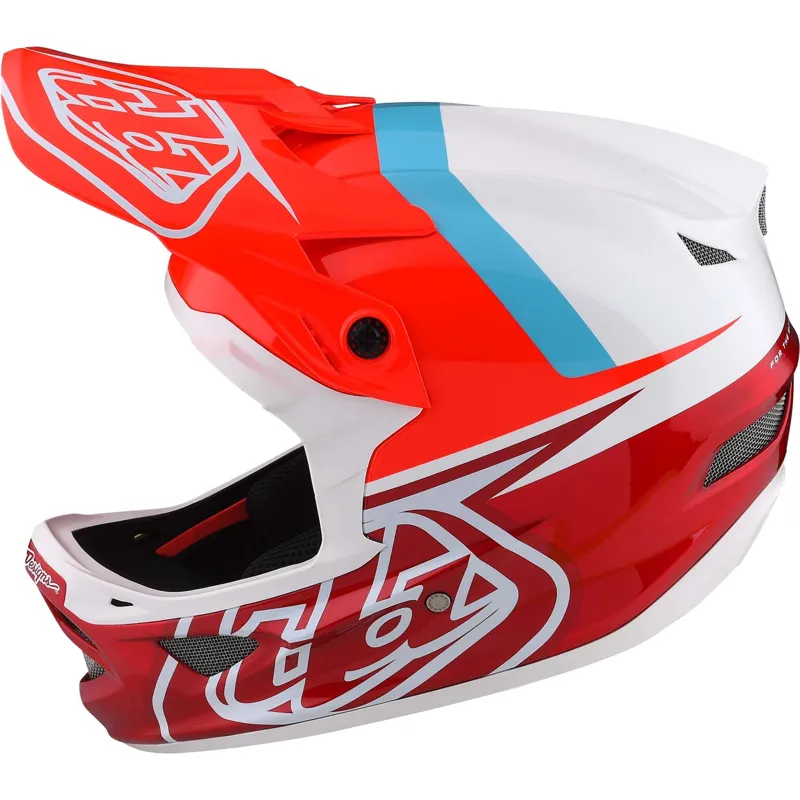 Troy Lee Designs D3 Fiberlite Full Face MTB Helmet Slant Red-1